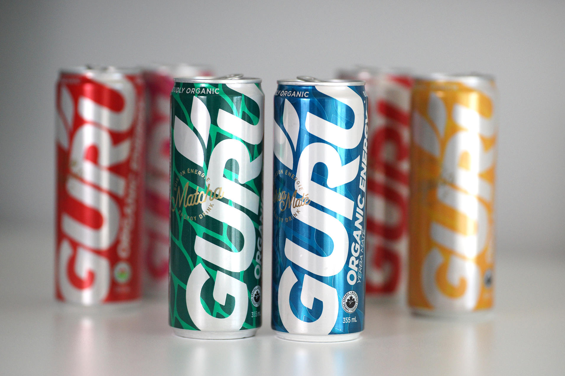 The Guru clean energy drink lineup